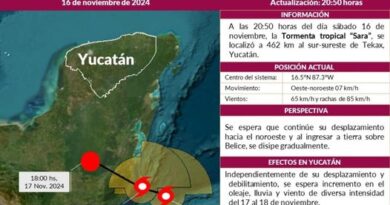 Se esperan fuertes lluvias mañana domingo en Yucatán