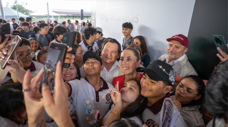 Claudia Sheinbaum y Díaz Mena supervisan obras estratégicas para Yucatán