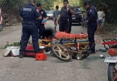 MOTOCICLISTA GRAVEMENTE LESIONADO EN CHOQUE 