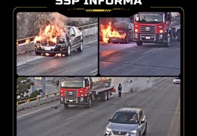 INCENDIO DE VEHÍCULO EN EL PERIFÉRICO DE MÉRIDA