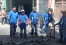 Avanza rehabilitación de adoquines en el parque San Juan
