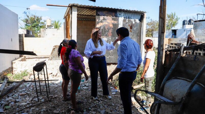 Apoyo a familias afectadas por incendio en Dzununcán