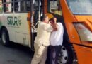 CHOFERES DEL TRANSPORTE PÚBLICO TERMINAN A JALONES DE PELO