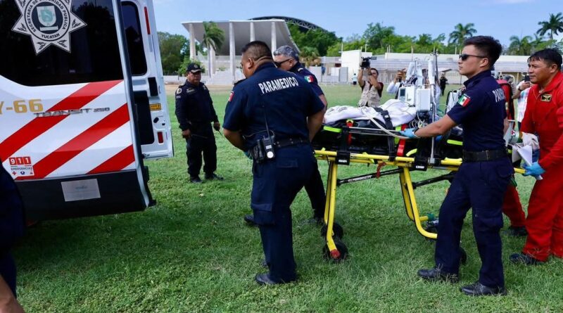 TRASLADAN EN HELICÓPTERO A JOVEN ATROPELLADA EN VALLADOLID