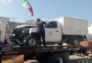 CAMIONETA DERRIBA POSTE Y DEJA SIN LUZ A VECINOS DE UMÁN