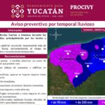 Prevén lluvias fuertes durante los próximos días en Yucatán