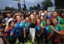 Cecilia Patrón continúa entrega de domos para canchas deportivas