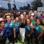Cecilia Patrón continúa entrega de domos para canchas deportivas