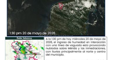 LLUVIAS Y NUBLADOS AFECTAN A MÉRIDA ESTE MIÉRCOLES