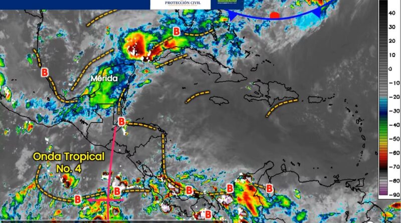 VIGILAN ONDA TROPICAL  #4 POR POSIBLES TORMENTAS EN YUCATÁN