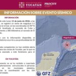 SISMO EN EL CARIBE NO REPRESENTA RIESGO PARA YUCATÁN