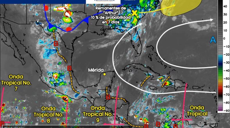ONDA TROPICAL No. 9 CRUZARÁ LA PENÍNSULA SIN LLUVIAS SIGNIFICATIVAS