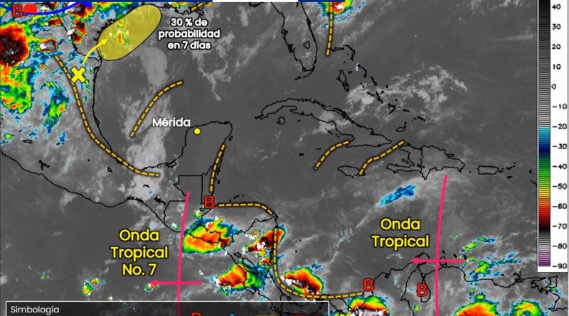VIGILAN ONDAS TROPICALES Y ZONA DE BAJA PRESIÓN EN EL GOLFO