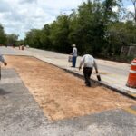 Continúan trabajos en la Maxcanú-Muna por afectaciones de lluvias