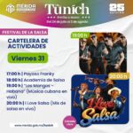 Cartelera del Festival de la Salsa en la Feria Tunich 2026