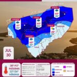 LLUVIAS FUERTES Y CALOR EXTREMO ESTE JUEVES EN YUCATÁN