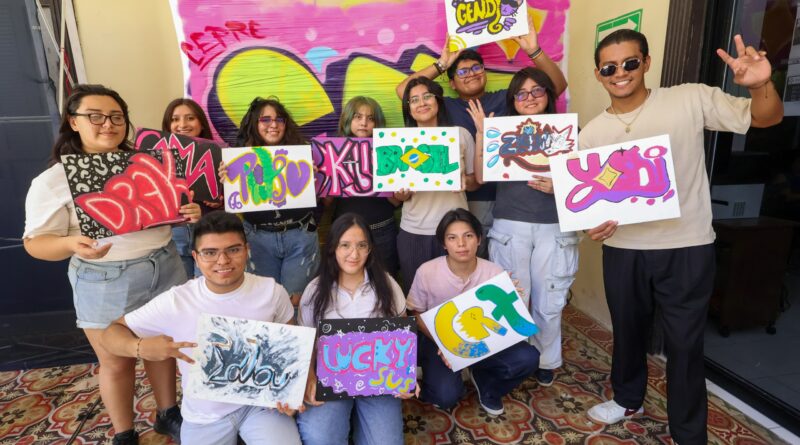 Fomentan talento juvenil durante el verano con taller gratuito de grafiti