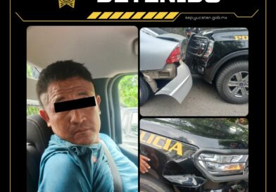 DETENIDO POR IGNORAR A POLICÍAS Y CHOCAR EN MÉRIDA