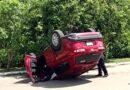 CONDUCTORA LESIONADA TRAS VOLCAR EN GRAN SAN PEDRO CHOLUL