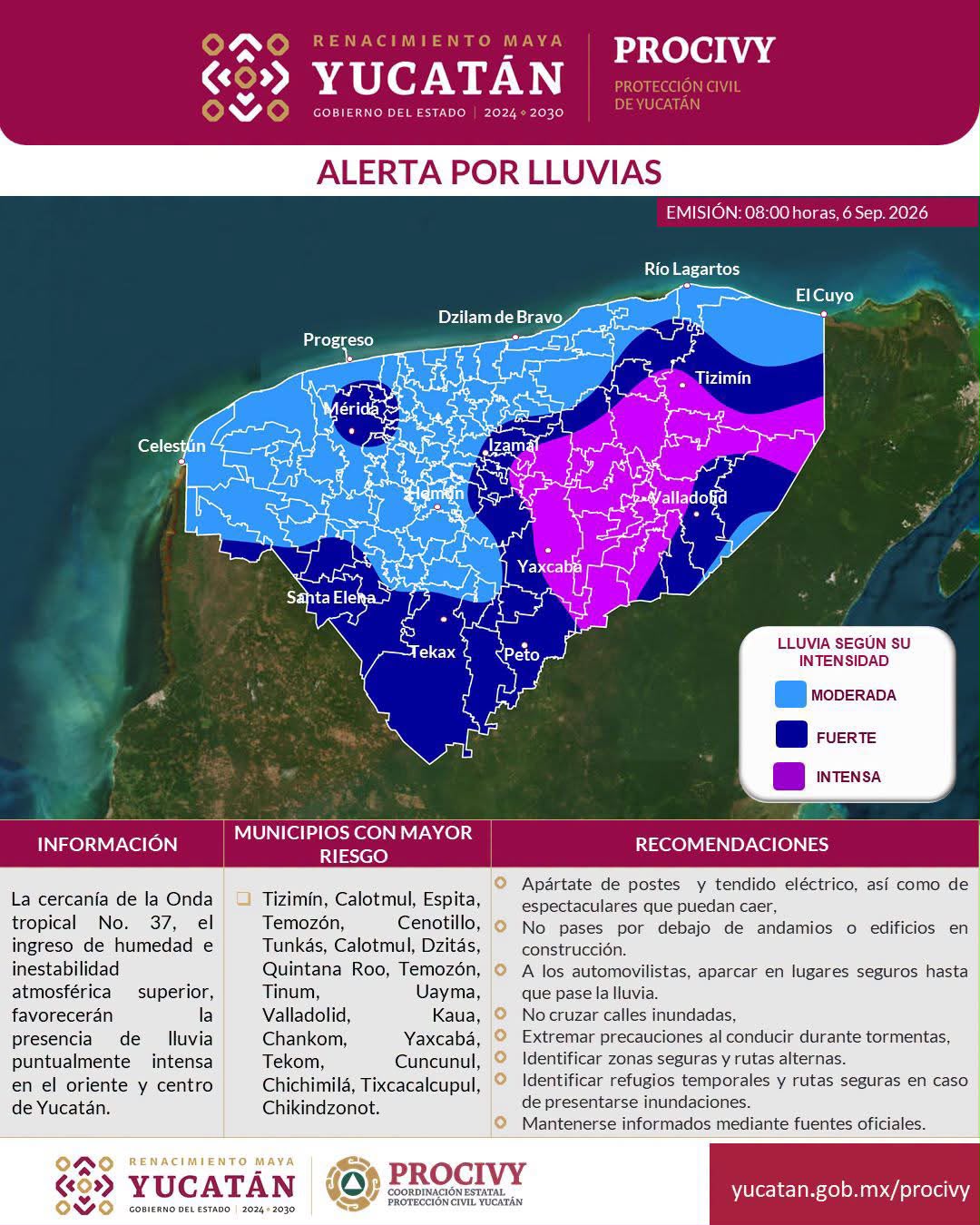 ALERTA POR LLUVIAS