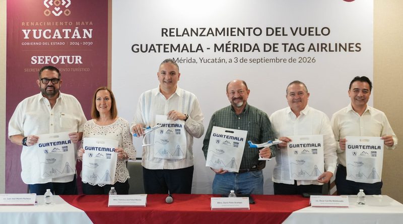 Incrementa Yucatán su conectividad internacional con relanzamiento del vuelo Guatemala-Mérida