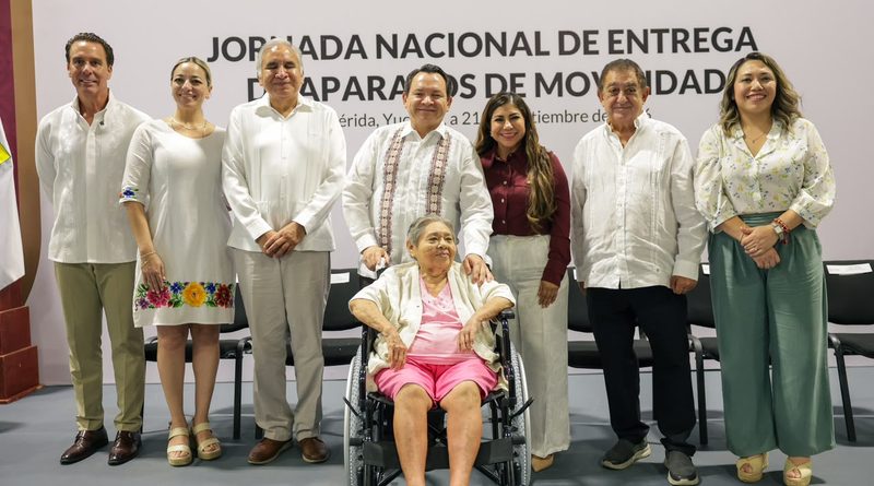 Renacimiento Maya y Gobierno de México suman esfuerzos para entregar 1,147 aparatos de movilidad en los 106 municipios de Yucatán