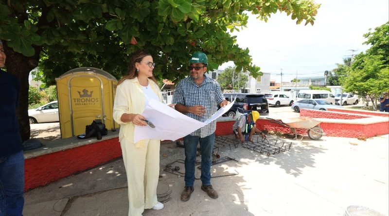 Cecilia Patrón supervisa obras de mejoramiento urbano