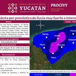Procivy llama a tomar precauciones ante lluvias intensas en Yucatán