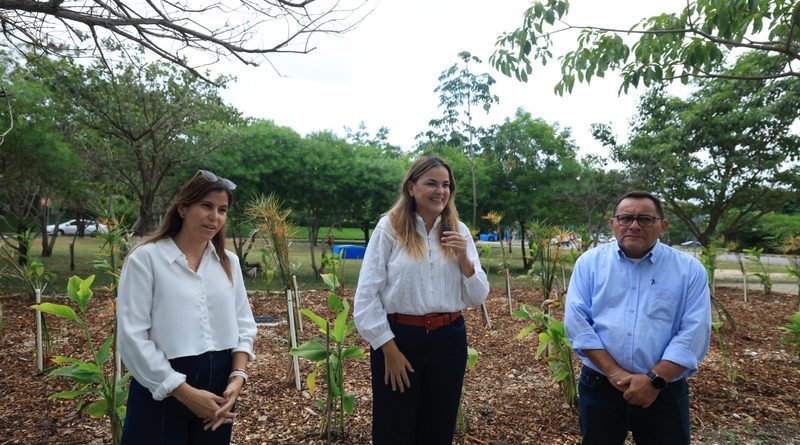 Cecilia Patron entrega primer jardín de lluvia para prevenir encharcamientos en Ciudad Caucel