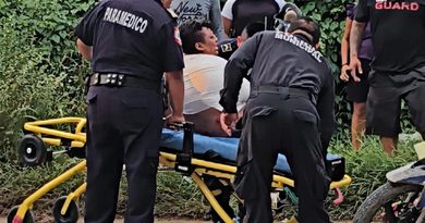MOTOCICLISTA DERRAPA Y SUFRE POSIBLE FRACTURA EN TIZIMÍN