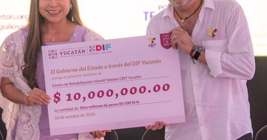 DIF Yucatán entrega 10 millones de pesos al Teletón para fortalecer la atención del autismo