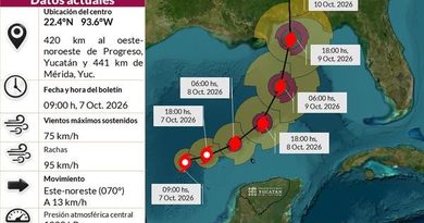 ISAÍAS SE ACERCA A YUCATÁN Y AUMENTARÁN LAS LLUVIAS